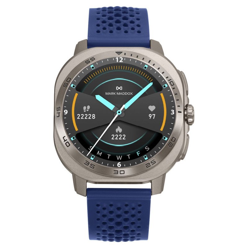 Smartwatch MARK MADDOX Unisex - Caja de Metal con Correa de Silicona Azul - HS2008-10