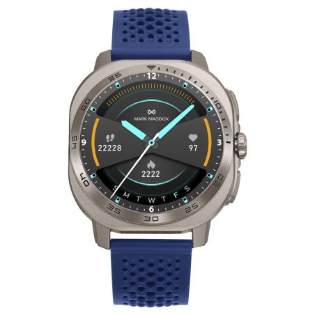 Smartwatch MARK MADDOX Unisex - Caja de Metal con Correa de Silicona Azul - HS2008-10