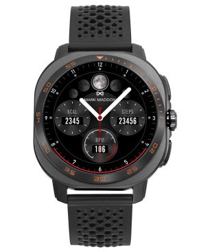 Smartwatch MARK MADDOX Unisex - Caja de Metal con Correa de Silicona Negra - HS2008-50