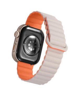 Smartwatch MARK MADDOX Unisex - Caja de Metal con Correa de Silicona Blanca/Naranja - HS2007-10