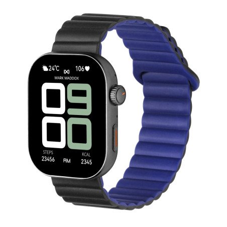 Smartwatch MARK MADDOX Unisex - Caja de Metal con Correa de Silicona Negra - HS2007-50