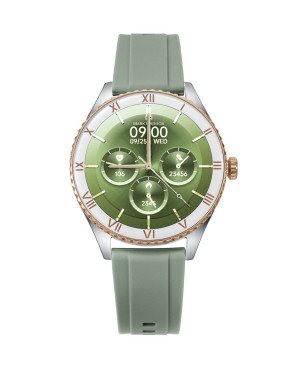 Smartwatch MARK MADDOX Unisex - Caja de Acero Bitono en IP Rosa con Correa de Silicona Verde - MS2001-80