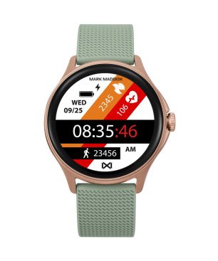 Smartwatch MARK MADDOX Unisex - Caja de Policarbonato Rosa con Correa de Silicona Verde- HS2006-70