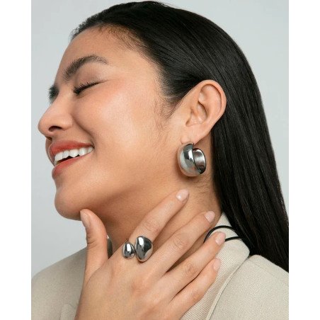 Pendientes VICEROY de mujer de acero aro abierto con volumen 14291E01000