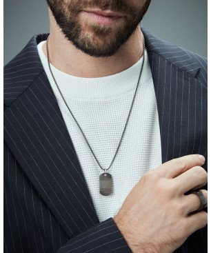 Collar VICEROY Para Hombre - Colgante de Placa Acero Sr Fashion - 75432C01000