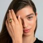 Anillo VICEROY de mujer de acero Ip dorado volumen Talla  | 18 (18,46mm) 14292A01812