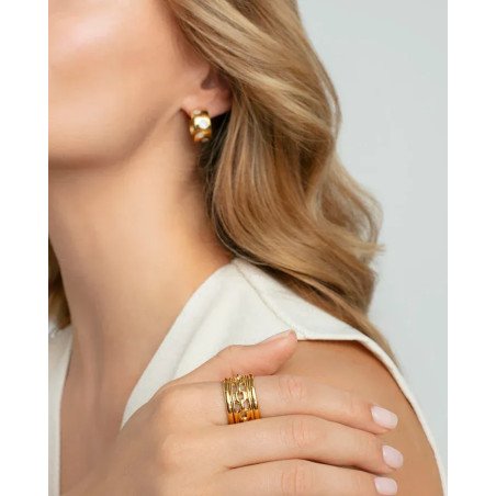 Anillo VICEROY de mujer de acero Ip dorado ancho cadena TALLA | 16 (17,83mm) 75399A01812