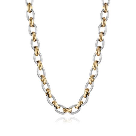 Collar VICEROY colección Laura Escanes, de acero bicolor con eslabones e Ip dorado, de mujer 40 +5 cm extensión. 75363C01019