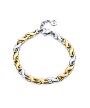 Pulsera VICEROY de acero de eslabones bitono dorado y acero para mujer 14176P01012