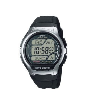 Reloj CASIO Unisex - Digital Radiocontrolado Resistente al Agua (50m) Correa de Resina Negra -  WV-58R-1AEF