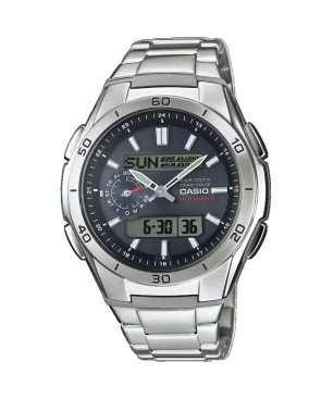 Reloj Casio Waveceptor Solar Multi-Band 6 con Hora Mundial y Correa Ajustable Acero Esfera Verde WVA-M650D-1AER