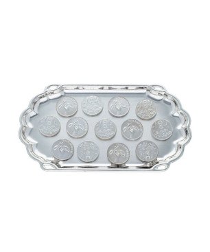 Estuche de Arras Matrimoniales con Bandeja Plateada (14x8 cm) |  Arras de Boda 04068