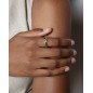 Anillo VICEROY Tres anillos de mujer enlazados de acero en tres tonos | Talla 18 (18,46mm) 14192A01819