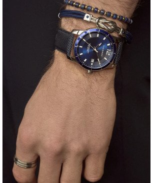 Anillo VICEROY Para Hombre - Anillo MAGNUM Giratorio Acero Plateado e IP Negro | TALLA 22 (19,74MM) 75329A02200