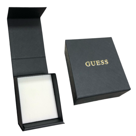 Collar GUESS Exagon Para Hombre - Cadena de Acero con Charm Hexagonal Acero e IP Negro | JUMN05086JWSTT-U