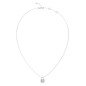 Collar GUESS My Secret Para Mujer - Cadena de Acero con Colgante Candado Plateado Cubierto de Pedrería | JUBN05417JWRHT-U