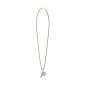 Collar GUESS Rebel Knight Para Hombre - Cadena Trenzada de Acero con Daga y Placa 4G con Piedras en Negro | JUMN05075JWSTT-U