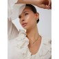 Collar GUESS G Crystal Para Mujer - Doble Cadena de Acero e IP Dorado con Colgante G Acero y Madreperla | JUBN05437JWYGT-U