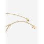 Collar GUESS G Crystal Para Mujer - Doble Cadena de Acero e IP Dorado con Colgante G Acero y Madreperla | JUBN05437JWYGT-U