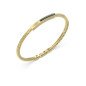 Pulsera GUESS Noir Para Hombre - Cadena Trenzada de Acero IP Dorado y Pieza Central con Parte Lacada en Negro | JUMB05109JWYGS