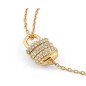 Pulsera GUESS My Secret Para Mujer - Doble Cadena de Acero IP Dorado y Candado Cubierto con Pedrería | JUBB05418JWYGS