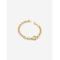 Pulsera GUESS G Crystal Para Mujer - Acero IP Dorado con Colgante G Cubierto de Piedras Sobre Fondo Madreperla | JUBB05438JWYGS