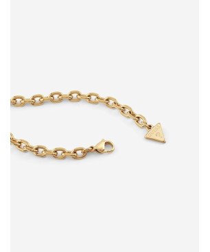 Collar GUESS My Secret Para Mujer - Cadena de Eslabones Acero IP Dorado y Candado Cubierto con Pedrería | JUBN05415JWYGT-U