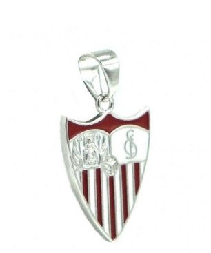 Charm Escudo Sevilla F. C - Colgante Oficial Plata de Ley Esmaltado a Color | CJ4003A