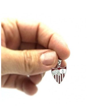 Charm Escudo Sevilla F. C - Colgante Oficial Plata de Ley Esmaltado a Color | CJ4003A