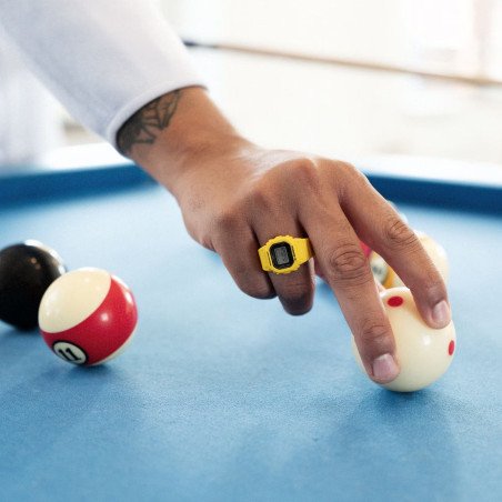 Reloj Anillo G-SHOCK NANO Mini Reloj Amarillo en Forma de Anillo | 20 BAR | Resina Bio | Coleccionable | DW-5600-9ER