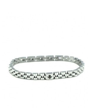 Pulsera Real Betis Balompié - Eslabones de Acero con Escudo Grabado en el Centro | CJ5018A