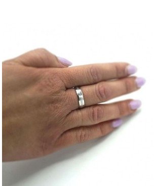 Anillo Sevilla F. C. Oficial - Talla 18 - Plata de Ley con Grabado Escudo y Frase "Nunca te Rindas" | CJ7003A18