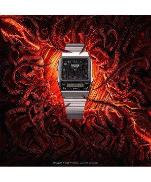 Reloj CASIO x Stranger Things Unisex – Edición Especial | Detalles Inspirados en Vecna & Upside Down | Packaging Exclusivo