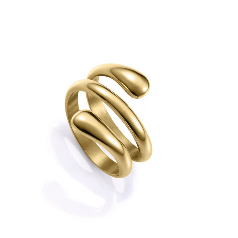 Anillo VICEROY Para Mujer - Hélice de Acero e IP Dorado | TALLA 14 (17,19mm) 15197A01412 Anillo VICEROY Para Mujer - Hélice de Acero e IP Dorado | TALLA 14 (17,19mm) 15197A01412