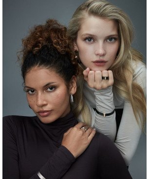 Anillo VICEROY Para Mujer - Acero e IP Negro/Dorado - Cables y Barra con Circonitas | TALLA 14 (17,19mm) 15194A01410
