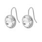 Pendientes VICTORIA CRUZ Basic Para Mujer - Ganchos Cortos con Cristal en Plata (15mm) - Baño en Rodio | A2404-07HT