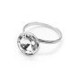 Anillo VICTORIA CRUZ Basic Para Mujer (11,5mm) - Anillo Ajustable de Cristal y Plata de Ley - Baño de Rodio | A2522-07HA