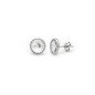 Pendientes VICTORIA CRUZ Basic Para Mujer - Cristal y Plata de Ley en Forma de Círculo (15mm) - Baño en Rodio | A2520-07HT