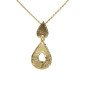 Collar Corto VICTORIA CRUZ Alaska Para Mujer - Lágrima con Textura en Plata de Ley - Baño en Oro 18KT | A5586-DG