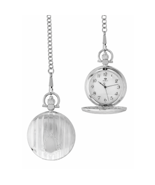 Reloj MAREA de Bolsillo Unisex Plateado con Esfera Blanca y Números Latinos 47 mm B41421/1