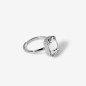 Anillo VICTORIA CRUZ Helena Para Mujer - Piedra Rectangular de Cristal en Plata de Ley - Baño en Rodio | A4336-07HA
