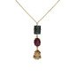 Collar Corto VICTORIA CRUZ Borea Para Mujer - Cristales en Plata de Ley Multicolor - Baño en Oro 18KT | A5480-MDG