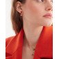 Collar Corto VICTORIA CRUZ Birthstone Para Mujer - Lágrima de Cristal en Plata de Ley Chrysolite - Baño en Oro 18KT | A5504-22DG