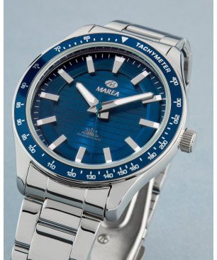 Reloj MAREA Hombre Solar de Acero con Esfera Azul Oscuro y Caja de 42 mm B41367/6