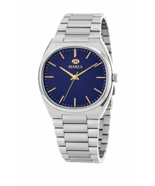 Reloj MAREA Hombre de Acero con Esfera Azul, Bisel Plateado y Caja de 43 mm B54287/1