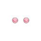 Pendientes VICTORIA CRUZ Basic Para Mujer - Cristal en Plata de Ley Light Rose Forma de Círculo (7mm) - Baño Rodio | A3331-26HT