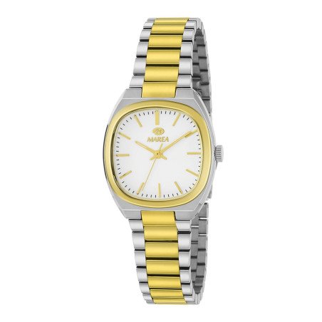 Reloj MAREA Mujer de Acero Bicolor IP Dorado con Esfera Blanca y Caja de 30 mm B54288/3