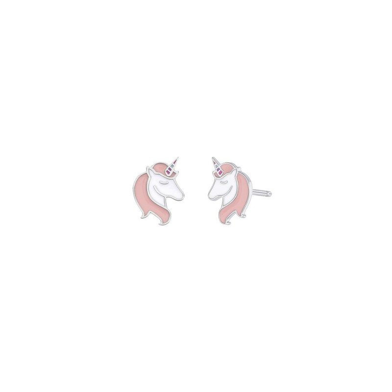 Pendientes MAREA Girls de Plata de Ley con Unicornio de Esmalte Rosa y Cierre de Presión D02401/AK Pendientes MAREA Girls de Plata de Ley con Unicornio de Esmalte Rosa y Cierre de Presión D02401/AK