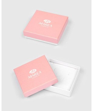 Pendientes MAREA Girls de Plata de Ley con Unicornio de Esmalte Rosa y Cierre de Presión D02401/AK