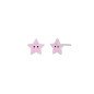 Pendientes MAREA Para Niña - Estrellas en Plata de Ley Baño Rodio - Esmalte Rosa | D03601/BO